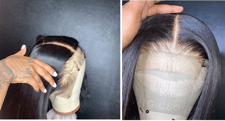 Wholesalle 5*5 transparent lace closure with pre-plucked natural hair line