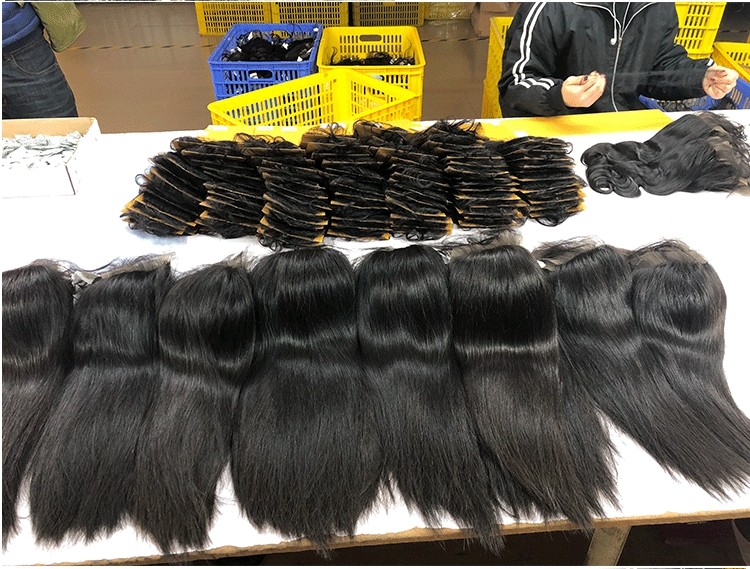 Wholesale kbl hair closure and bundles match transparent lace pre-plucked hair line deep wave