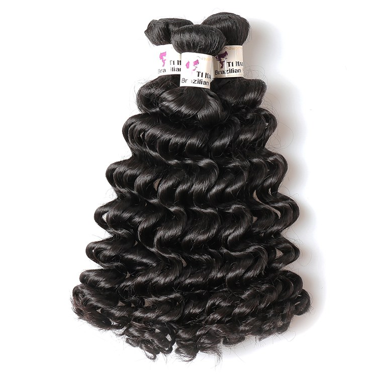 T1 Brazilian raw virgin hair bundles with cuticle aligned hair 12-26 inches deep wave bundles