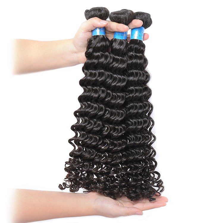 Wholesale brazilian human virign curly bundles hair 12-30 inches