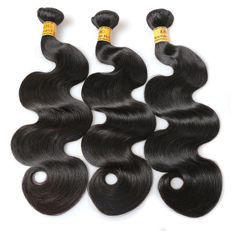 KBL peruvian virgin remy body wave hair bundles for wholesale