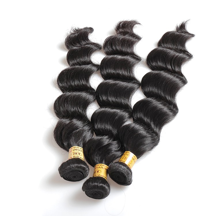 KBL Wholesale Loose Wave Premium Peruvian Hair Natural Black