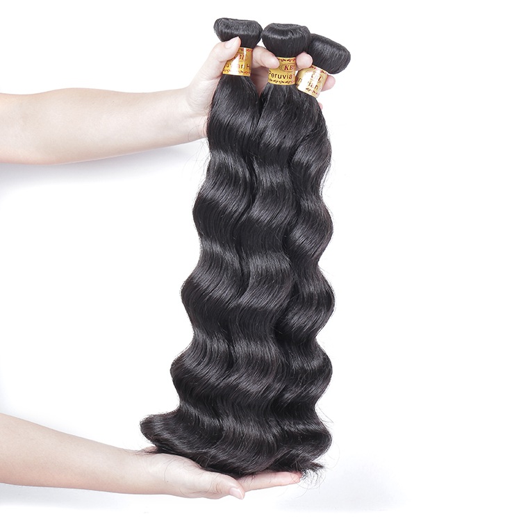 KBL Wholesale Loose Wave Premium Peruvian Hair Natural Black
