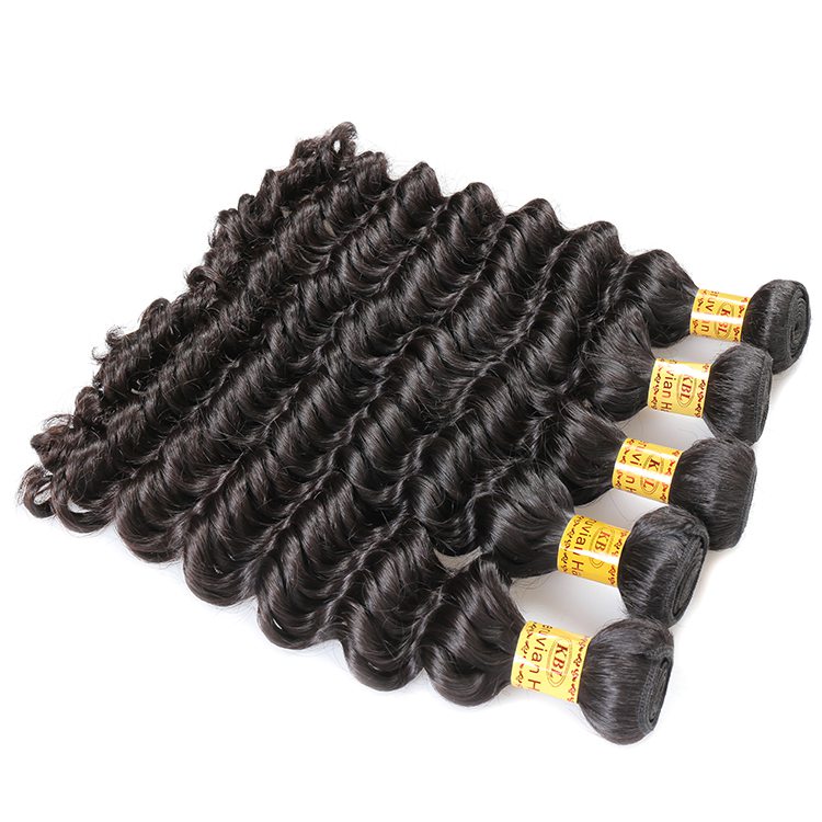 KBL Wholesale 100 Peruvian virgin Hair bundles Natural color deep wave