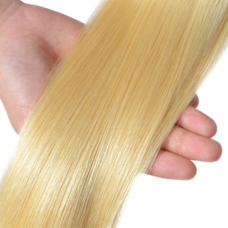 100 Virgin plastinum blonde hair 613 color