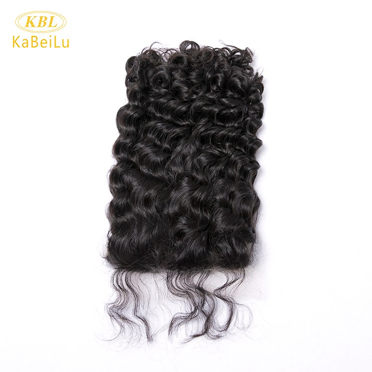 Pre-plucked 5 by 5 transparent lace closure virgin brazilian hair deep wave