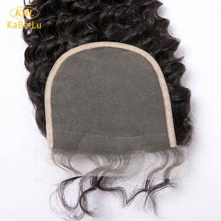 Pre-plucked 5 by 5 Invisible HD lace closure virgin brazilian hair deep wave