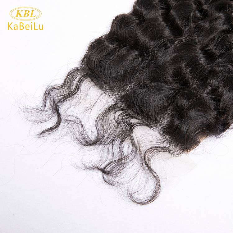 Pre-plucked 5 by 5 Invisible HD lace closure virgin brazilian hair deep wave