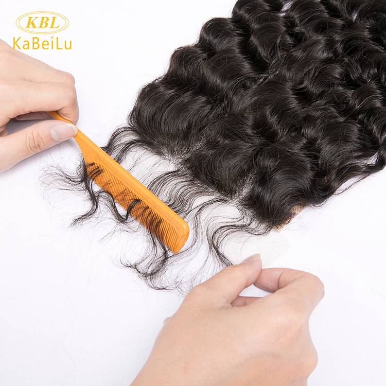 Pre-plucked 5 by 5 Invisible HD lace closure virgin brazilian hair deep wave