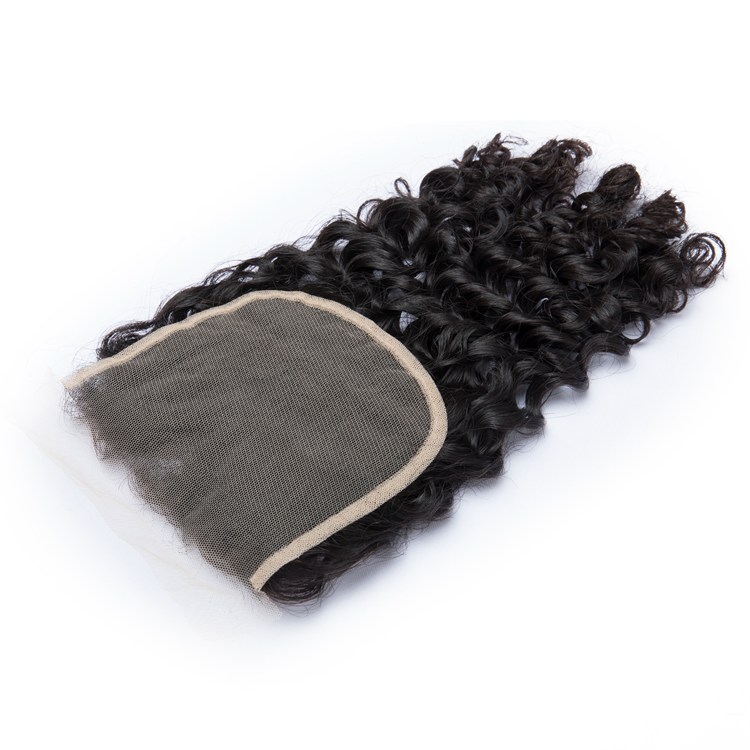 Kabeilu hair brazilian raw hair swiss lace Closure 5x5 Pre-Plucked deep wave