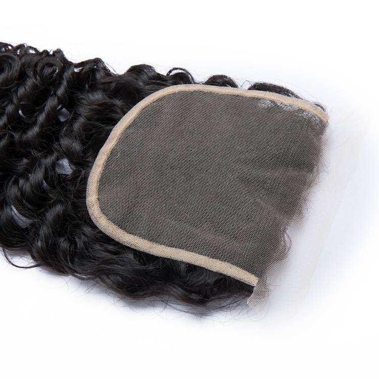 Kabeilu hair brazilian raw hair swiss lace Closure 5x5 Pre-Plucked deep wave