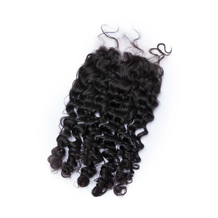 Kabeilu hair brazilian raw hair swiss lace Closure 5x5 Pre-Plucked deep wave