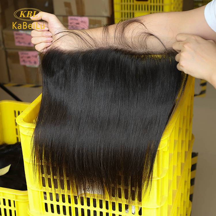 13 by 5 natural straight lace frontal with pre-plucked natural hair line