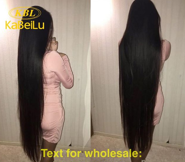 50 Long inches KBL virgin hair blue rubber band hair quality with full cuticle alighned