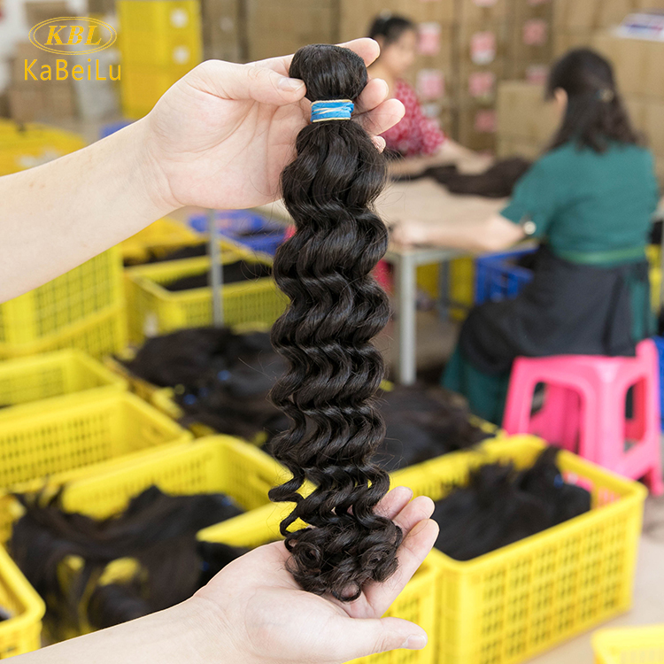 KBL hair vendors brazilian human hair extension cuticle aligned virgin hair deep wave hair bundles