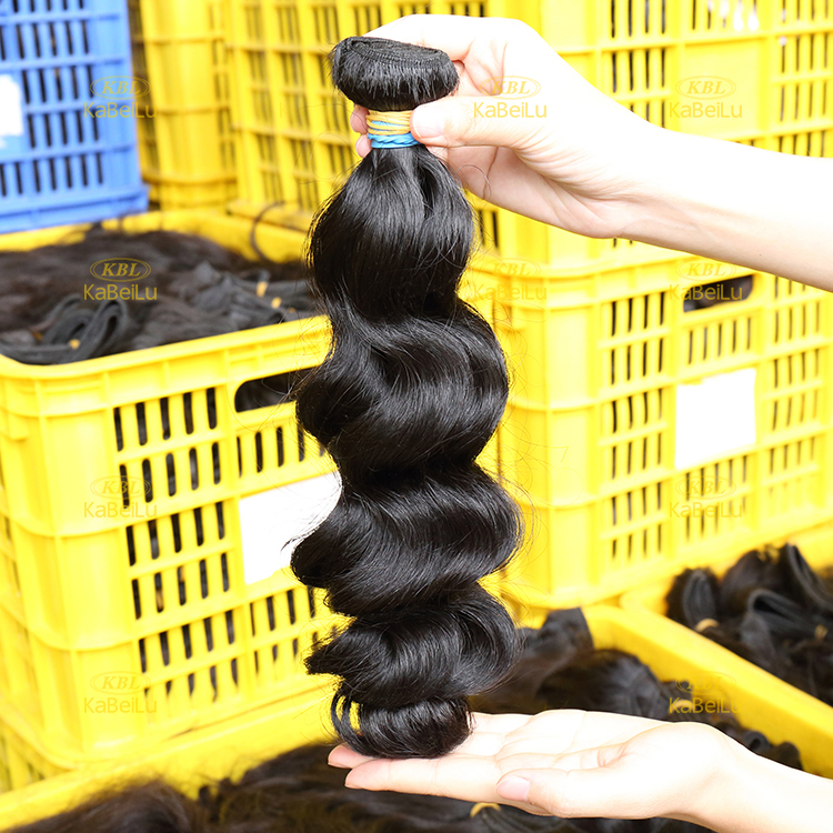 KBL 100% unprocessed brazilian virgin hair wholesale loose wave bundles