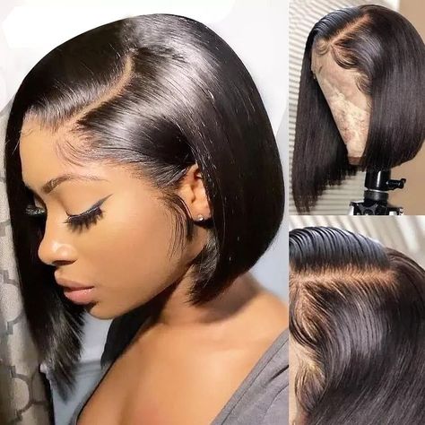 Straight Bob Minimalist Lace Glueless C Part Wig